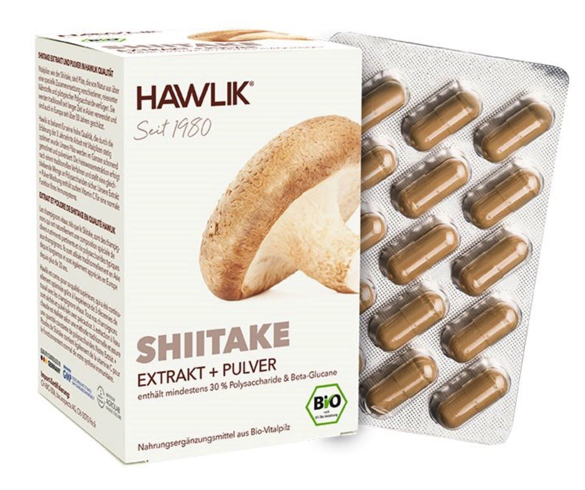 HAWLIK Shiitake Extrakt + Pulver Kapseln (120 Stk)