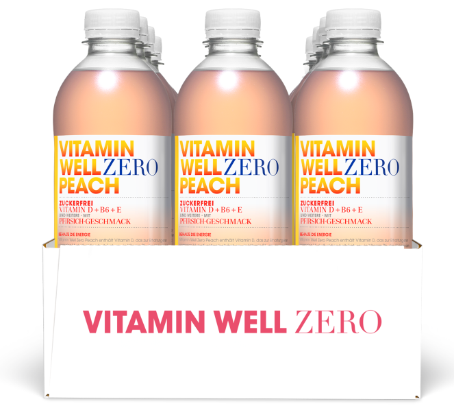 Vitamin Well Zero Peach (12x500ml)