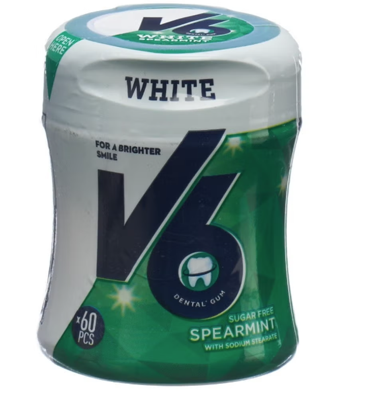 V6 White Kaugummi Spearmint (6x60 Stk)