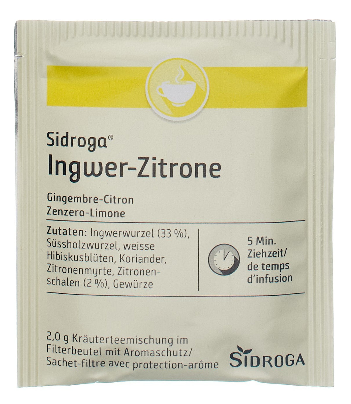 Sidroga Ingwer-Zitrone Tee (20 Beutel)