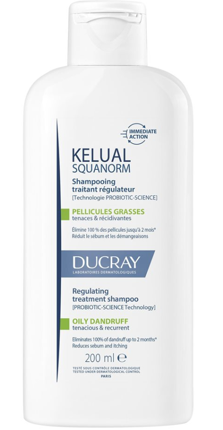DUCRAY KELUAL SQUANORM Kur-Shampoo Fettige Schuppen (200ml)