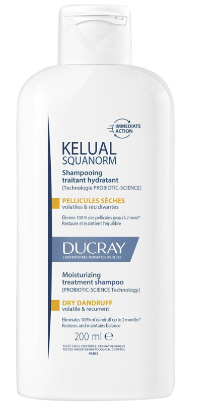 DUCRAY KELUAL SQUANORM Kur-Shampoo Trockene Schuppen (200ml)