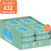 Naïf lingettes humides pour bébé sans plastique (432 pièces)
