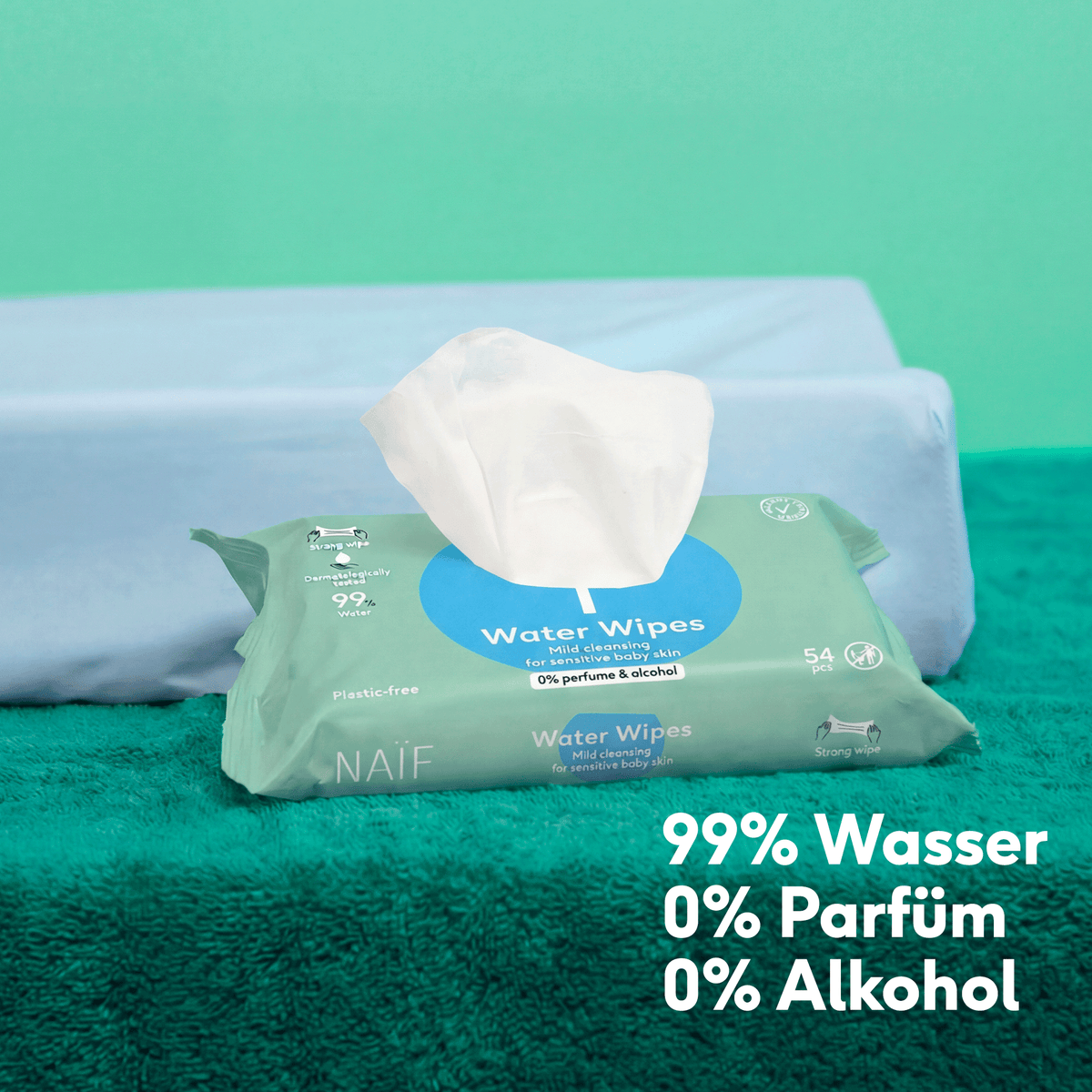 Naïf lingettes humides pour bébé sans plastique (432 pièces)