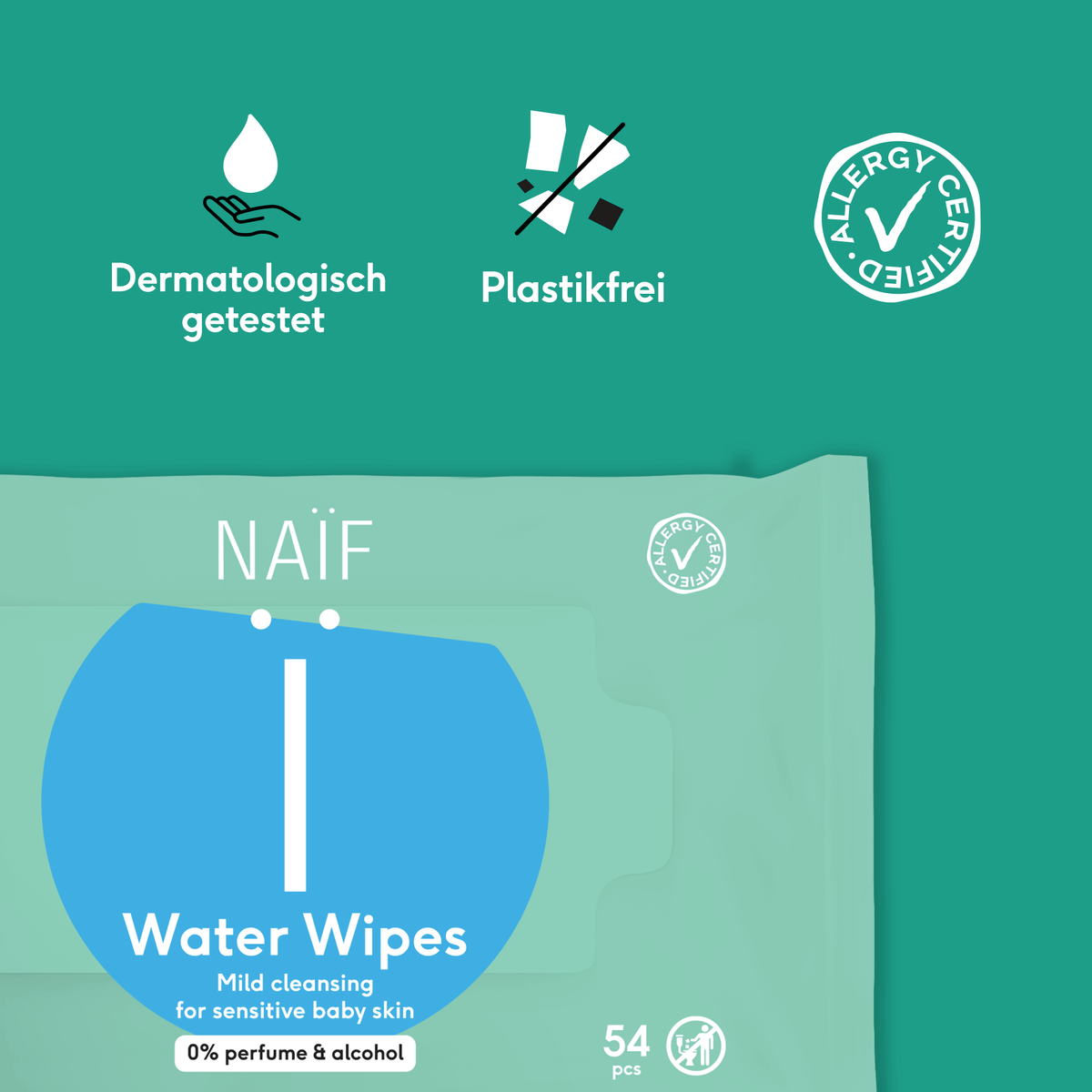 Naïf Plastic-Free Baby Wipes (864 pcs)