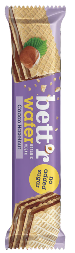 Bett'r Bio Haselnuss-Kakao Waffel 30g, ohne Zuckerzusatz (1 Stk)