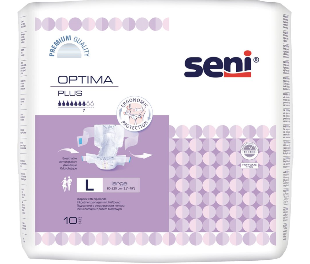 Seni Optima Plus mit Hüftbund, Umfang 80-125cm (10 Stk)