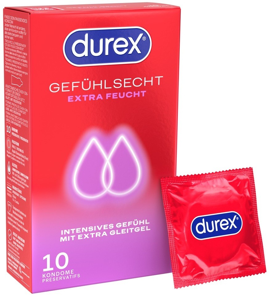 Durex Gefühlsecht Extra Feucht Kondome (10 Stk)