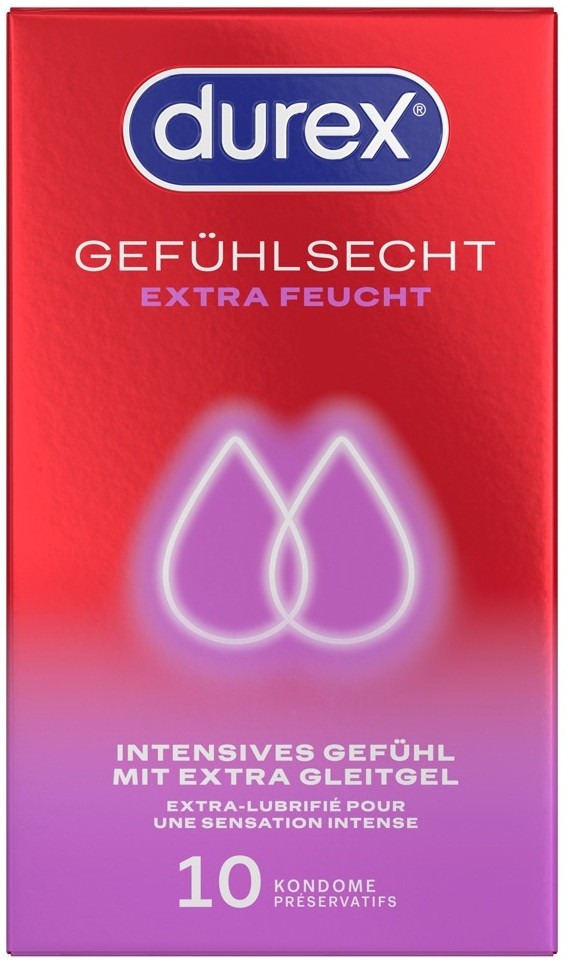 Durex Gefühlsecht Extra Feucht Kondome (10 Stk)