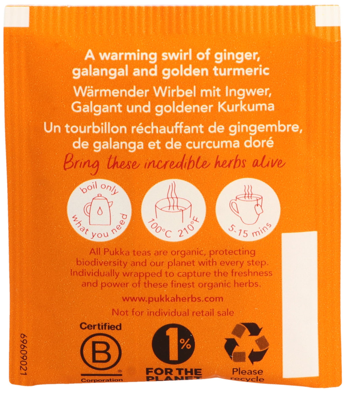 Pukka Drei Ingwer Tee Bio (20 Beutel)