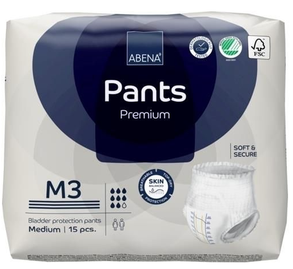 ABENA Pants 8 Tropfen, Hüftumfang M3 80-110cm (15 Stk)