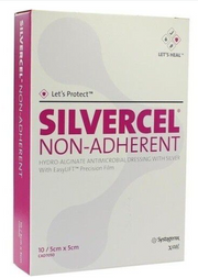 3M SILVERCEL nicht-haftende silberhaltige Wundauflage, 5x5cm (5 Stk)