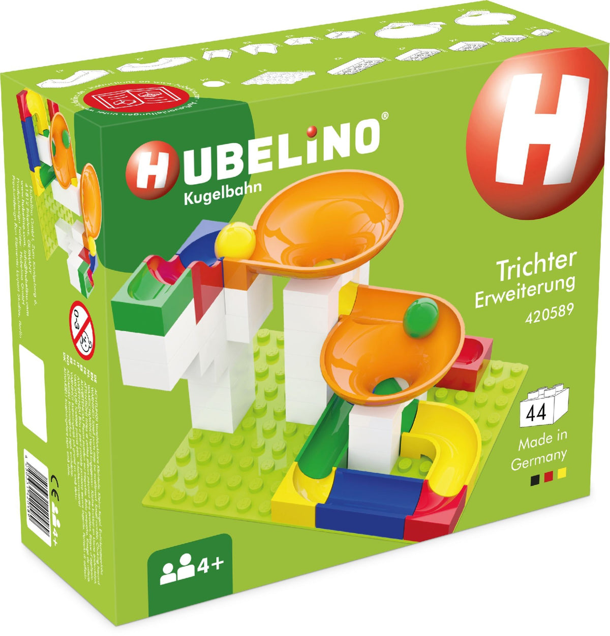 Hubelino Kugelbahn Trichter-Erweiterung (44 Teile)