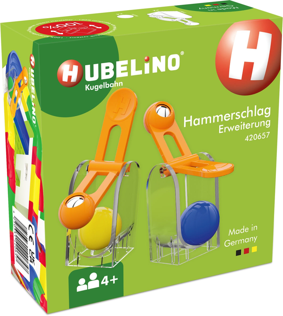 Hubelino Kugelbahn Hammerschlag-Erweiterung (6 Teile)