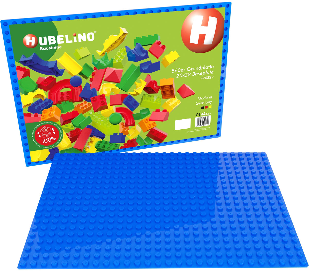 Hubelino Kugelbahn 560er Grundplatte blau, 32x44.8cm (1 Stk)