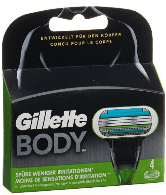 Gillette Body Rasierklingen (4 Stk)