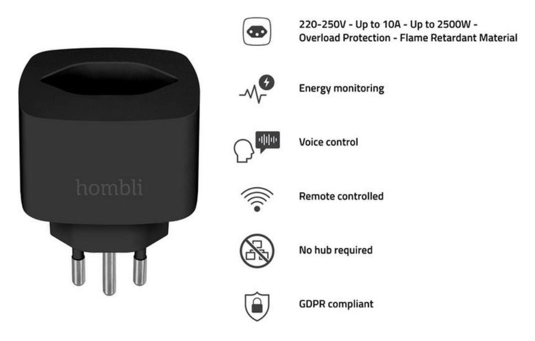 hombli Schweizer Smart-Steckdose Promo Pack, schwarz (3 Stk)