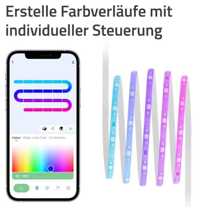 hombli Smart LED Strip RGB, Länge 5 Meter (1 Stk)