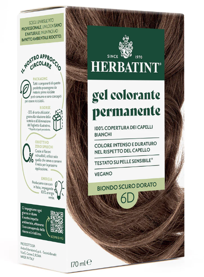 HERBATINT Haarfärbegel 6D dunkles Goldblond (170ml)