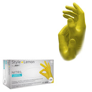Ampri Nitrilhandschuhe Style lemongelb, Grösse S Breite 80mm (100 Stk)