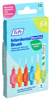 TePe Interdental Brush Mixed Pack, 0.4-0.8mm (6 Stk)