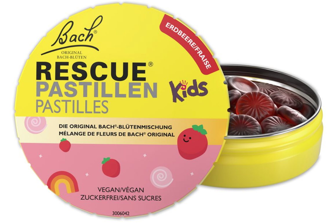 Bach-Blüten Rescue Pastillen Kids Erdbeere (50g)