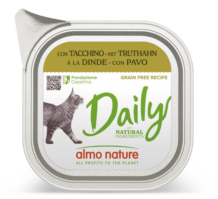 Almo Nature Daily mit Truthahn, Nassfutter für Katzen (100g)
