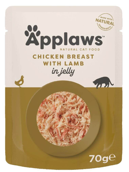 Applaws Nassfutter mit Huhn und Lamm in Gelee (70g)