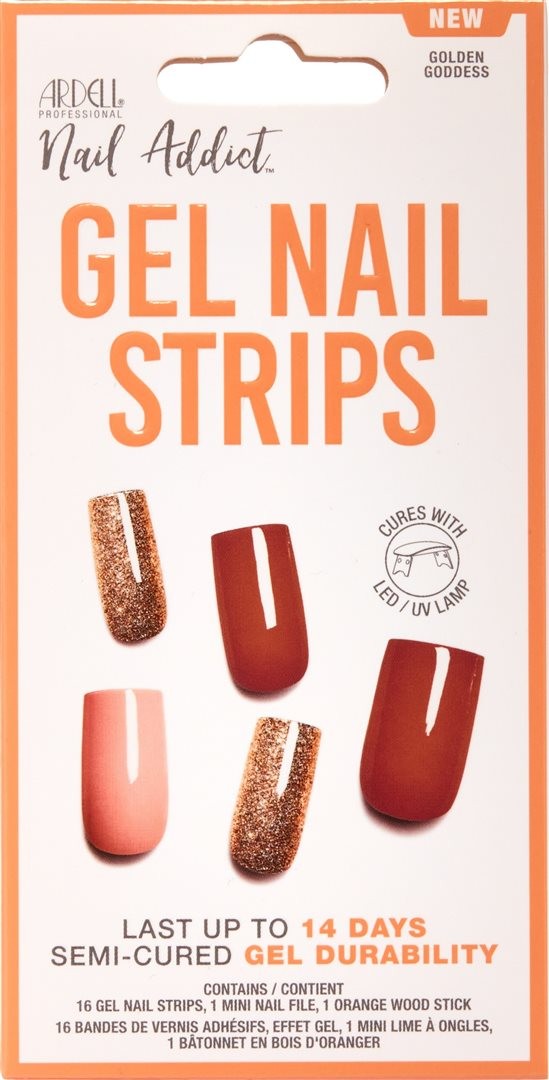 Ardell Nail Addict Gel Strips Golden Goddess (16 Stk)