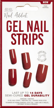Ardell Nail Addict Gel Strips Pure Paprika (16 Stk)