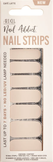 Ardell Nail Addict Nail Strips Café Latte (16 Stk)