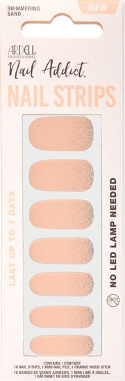 Ardell Nail Addict Nail Strips Shimmering Sand (16 Stk)