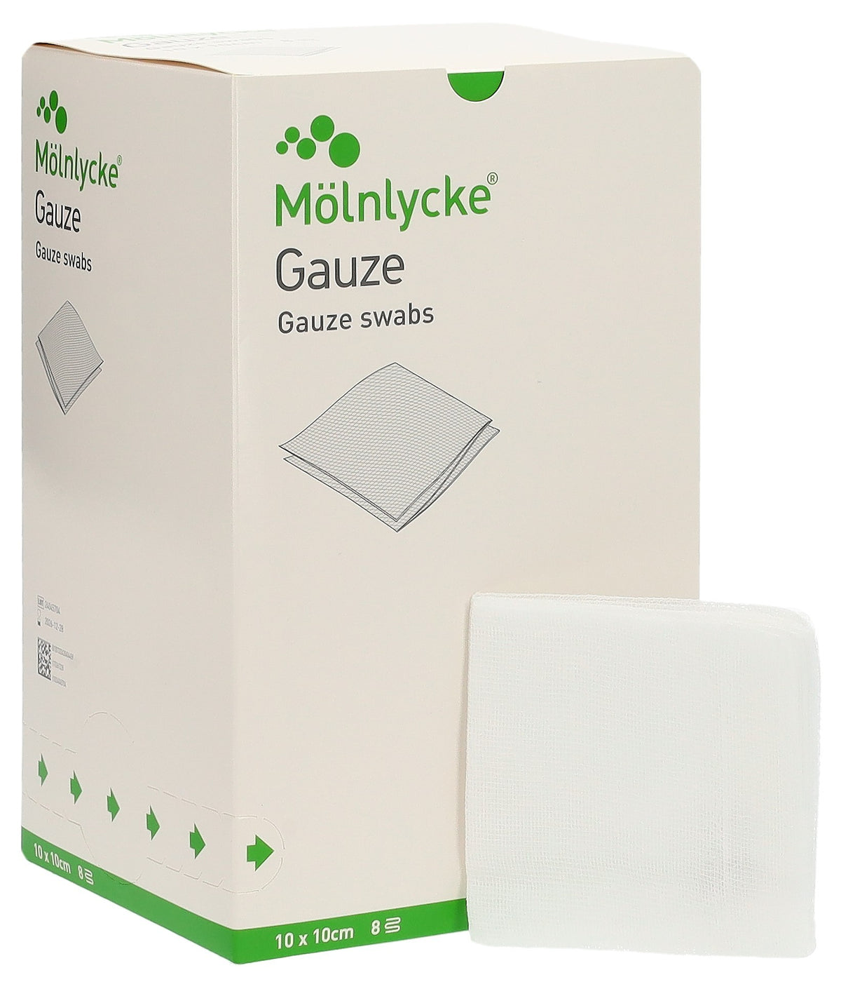 Mölnlycke Gauze Gazekompressen 8-lagig, 10x10cm steril (2x75 Stk)