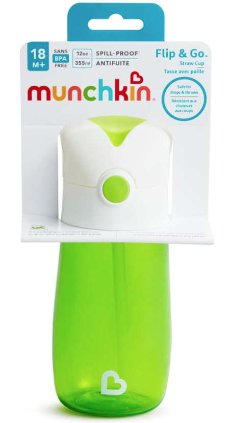 munchkin Flip & Go Trinkhalmflasche 355ml (1 Stk)