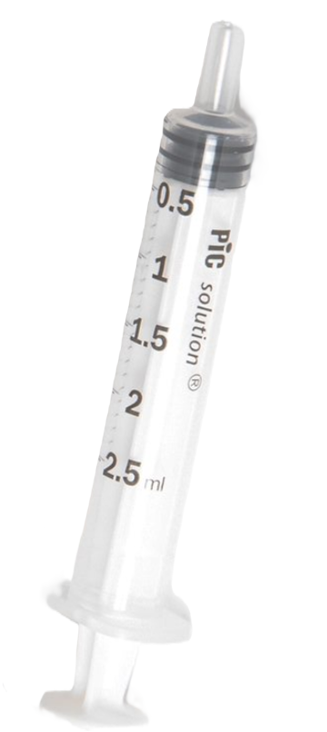 Pic Solution Einmalspritze, 2.5ml Luer zentrisch (130 Stk)