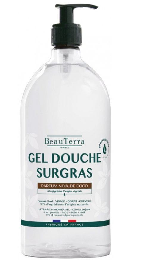 BeauTerra Rückfettendes Duschgel Kokosnuss (1 Liter)