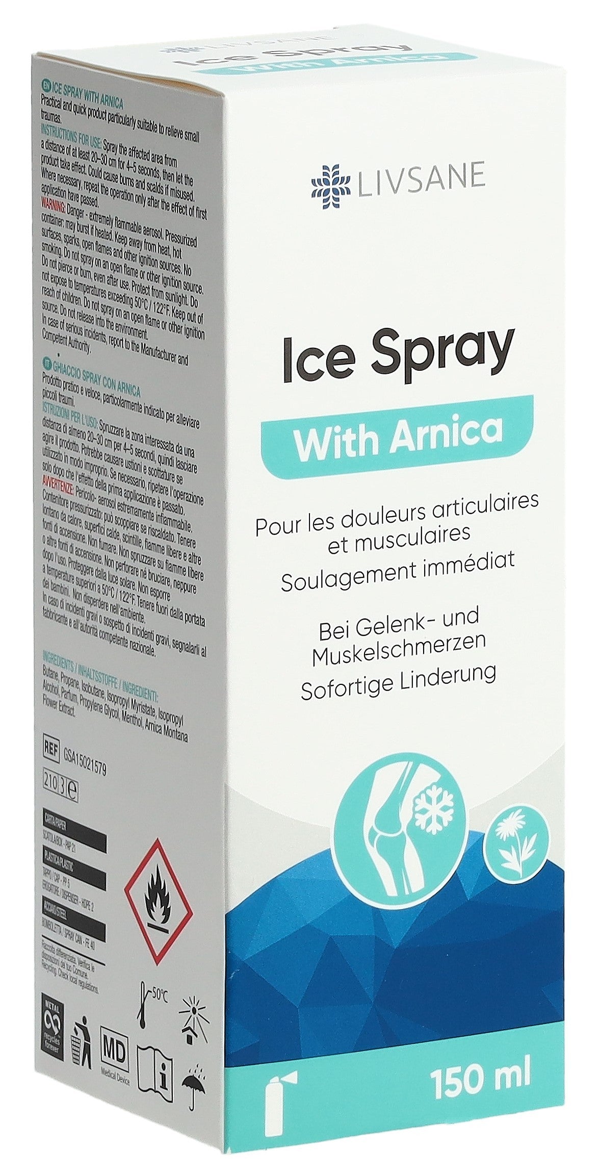 Livsane Eis-Spray mit Arnika (150ml)