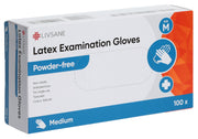 Livsane Latex-Untersuchungshandschuhe ohne Puder, Breite 8.5-10.5cm (100 Stk)