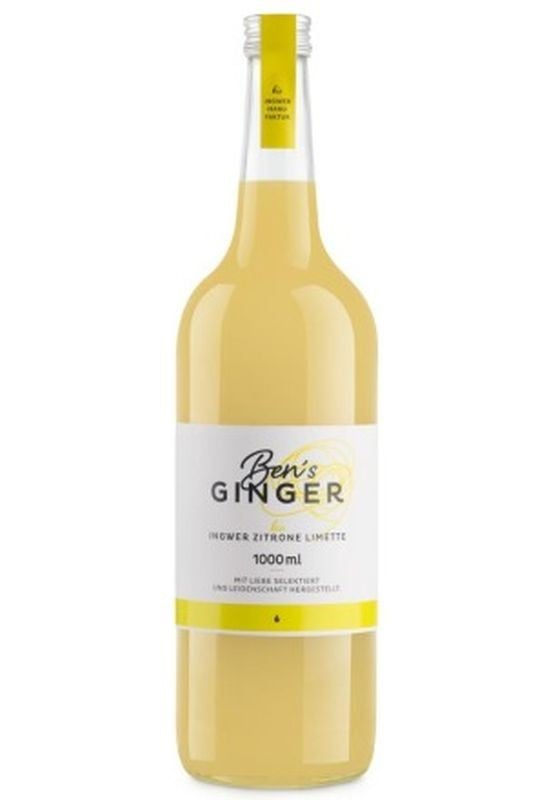 Ben's GINGER Bio Ingwer-Zitronen-Limettenkonzentrat ohne Zucker (1 Liter)