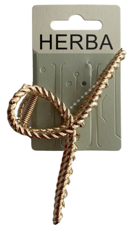 HERBA Klammer Loop, Länge 11cm, Metall gold (1 Stk)
