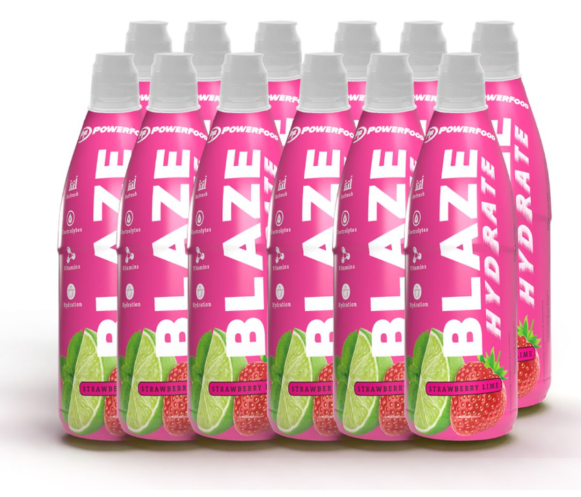 PowerFood Blaze Hydrate Strawberry-Lime (12x500ml)