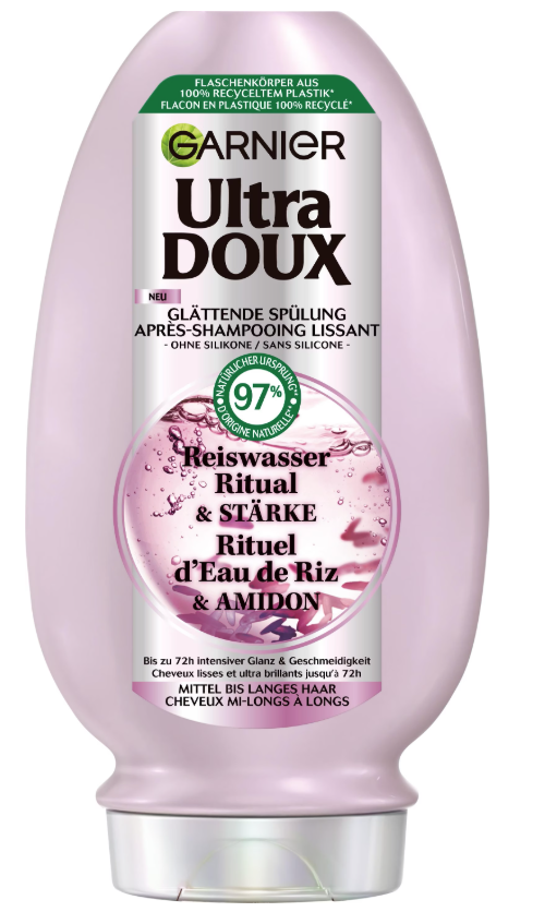 GARNIER Ultra DOUX Glättende Spülung Reiswasser Ritual & Stärke (250ml)