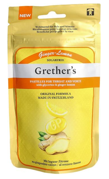 Grether's Ginger Lemon Vitamin C Pastillen ohne Zucker (110g)