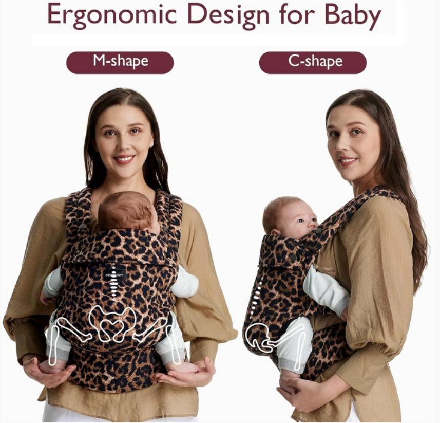 Momcozy Babytrage Cotton Leopard (1 Stk)
