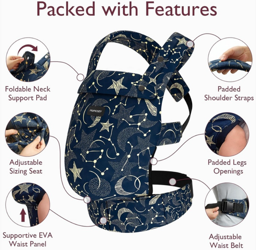 Momcozy Babytrage Cotton Starry Night (1 Stk)