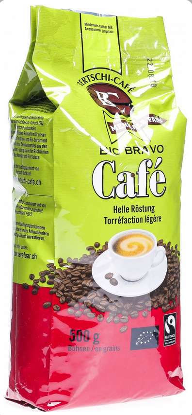 MORGA BC BERTSCHI Bio Bravo Café Ganze Bohnen Hell (500g)