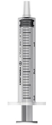 TERUMO Spritze 3-teilig, 3ml, Luer-Ansatz zentrisch (100 Stk)