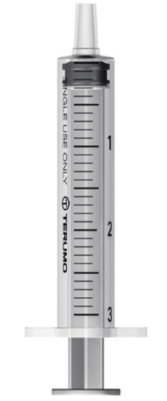 TERUMO Spritze 3-teilig, 3ml, Luer-Ansatz zentrisch (100 Stk)