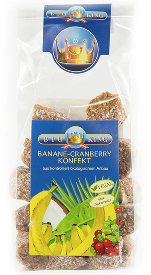 BioKing Banane-Cranberry-Konfekt (125g)