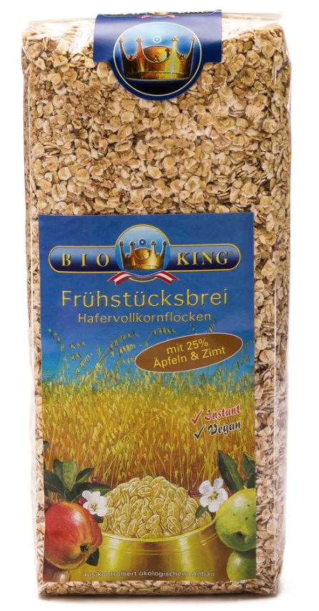 BioKing Porridge mit Apfel-Zimt (500g)